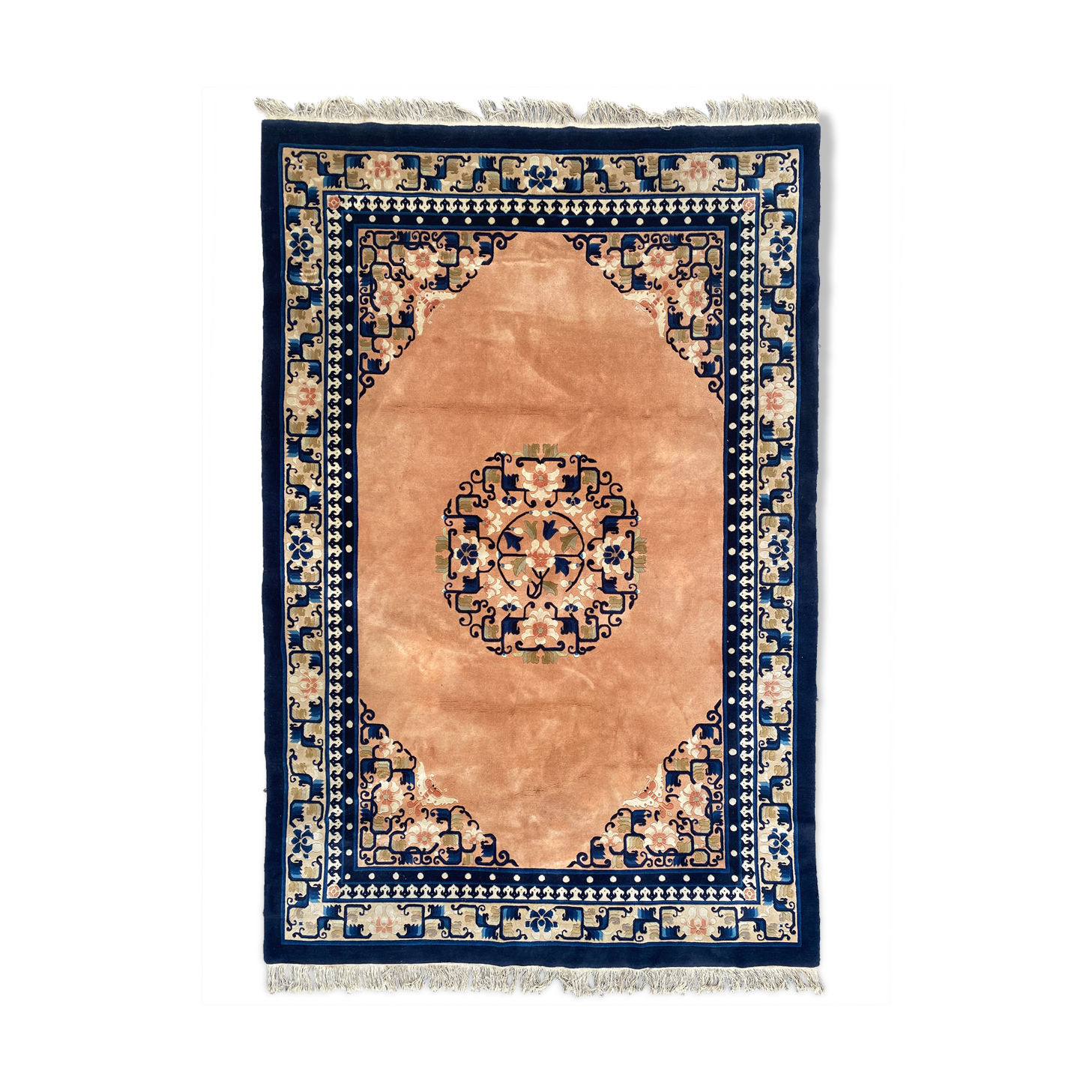 Tapis vintage chinois pékin fait main 184x276 cm