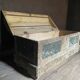 Large Antique 19th Century Continental Painted Pine Blanket Chest | Antique