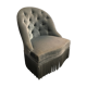 Napoleon blue velvet toad chair