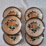 Fascinating set of six semi-honed dishes, perfect for collections and