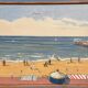 Original Swedish Oil on Canvas – "Day at the Beach" by Mona Starfelt – Signed – Dated 1989 – Framed