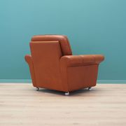 Fauteuil en cuir, design danois, années 1960, production : Danemark