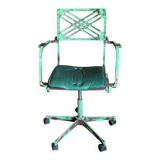 Metal and leather office chair