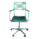 Metal and leather office chair