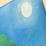 The moon, oil on plate