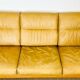 Complete camel leather lounge set from the 1960s.