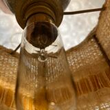 Lamp stoneware pyrite lampshade wool La Borne