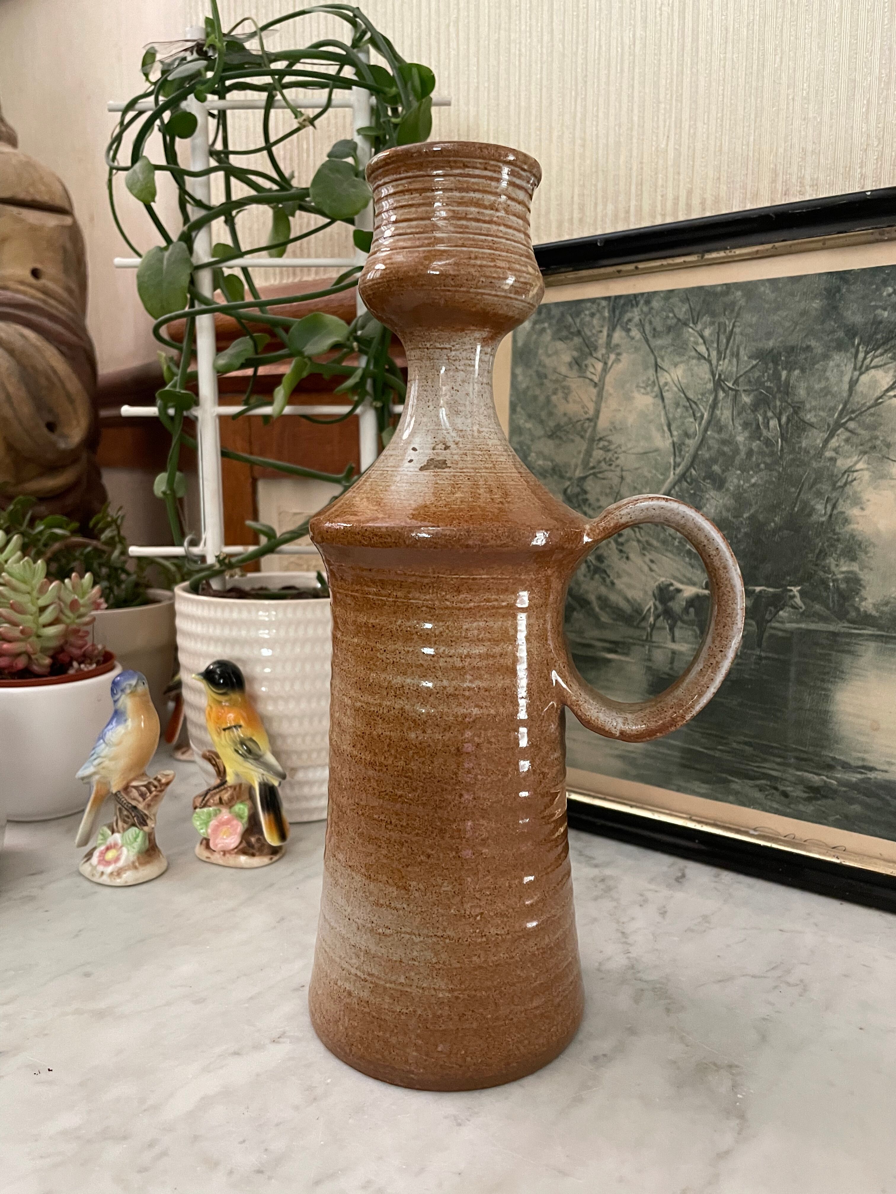 Signed sandstone decanter