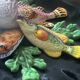 trompe l'oeil plate - Vallauris Majolica - Fish/Seafood -