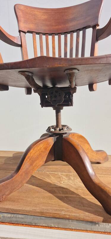 American oak office armchair