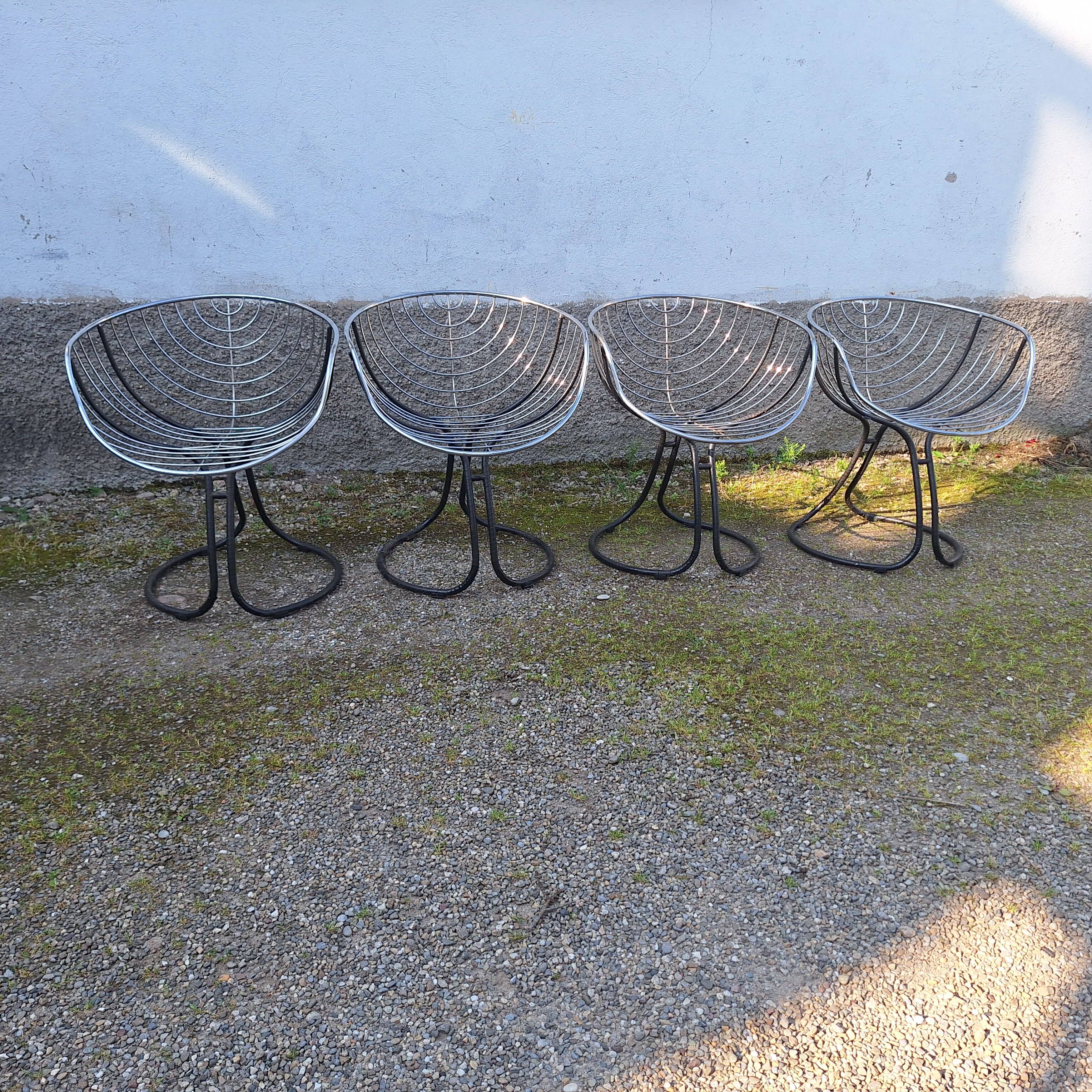 Series of 4 "Pan Am" armchairs