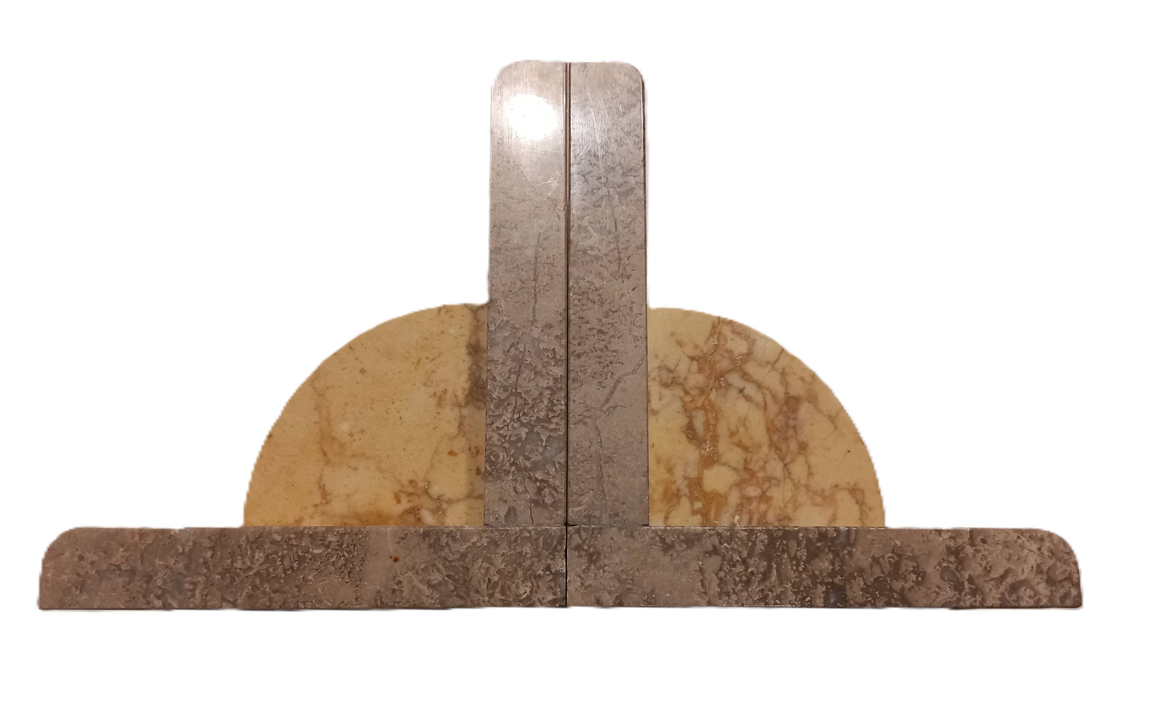 Antique Marble Bookends / Pair