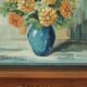 Original vintage oil painting on panel "Flowers in a vase"