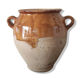 Yellow stoneware confit pot