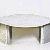 Italian teardrop marble coffee table, 1980s, made by
