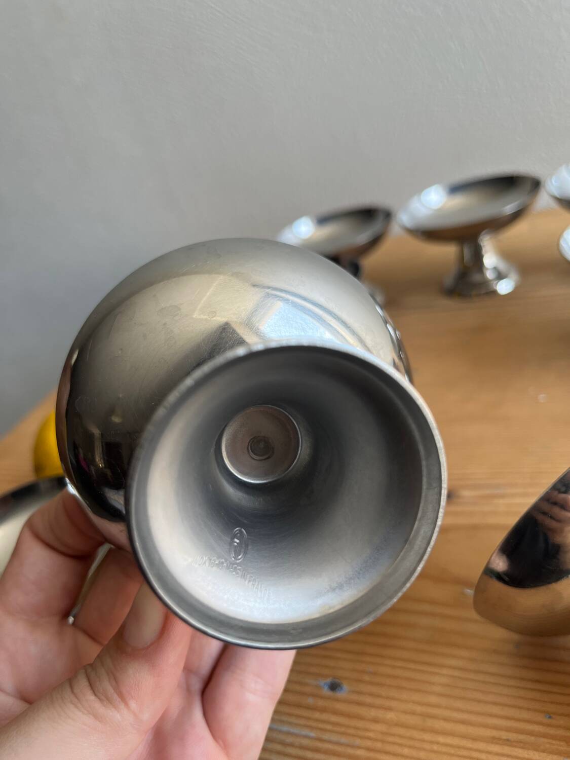 Vintage stainless steel ice cream scoops