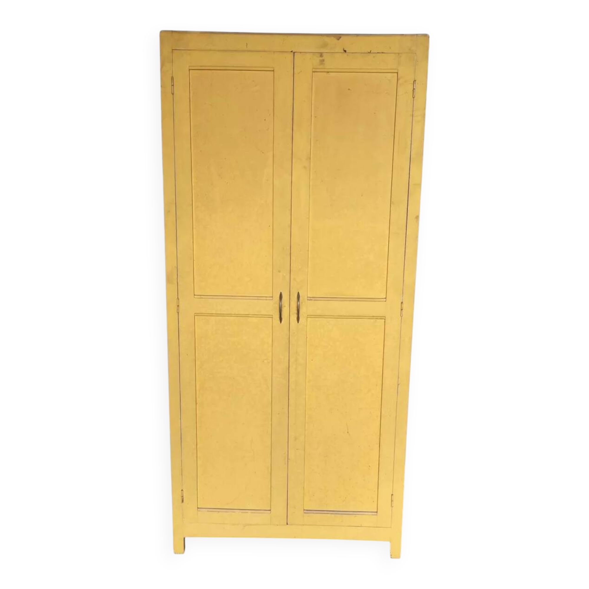 two-door wooden workshop cabinet