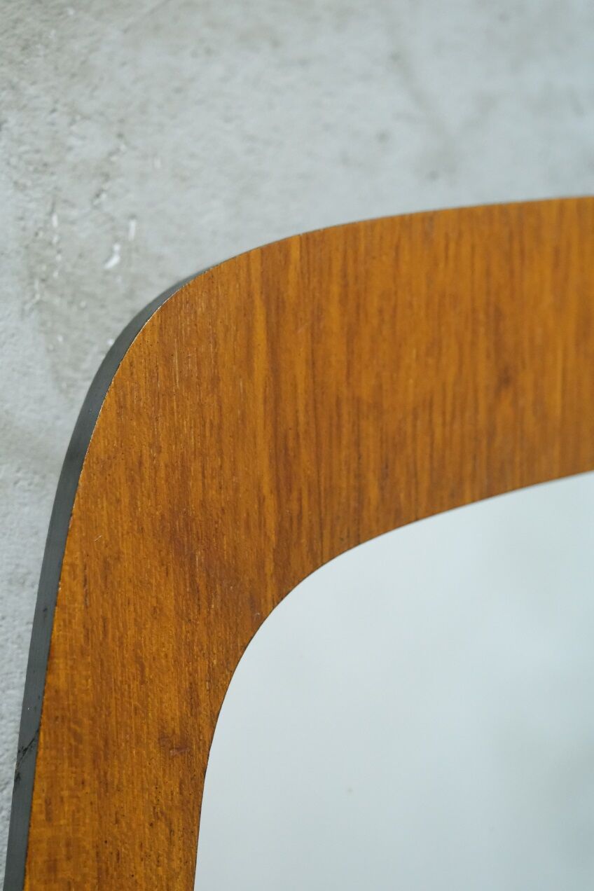 Miroir scandinave en teck, années 1960