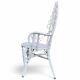 Fauteuil en rotin blanc Emmanuelle Peacock 1970