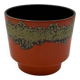 Vase Années 70 Lava Glaze Orange Brûlé
