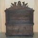 Banc Monks Antique Sculpté Lion Griffon 1860 avec Rangement