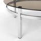 Table basse vintage italienne en chrome et verre fumé