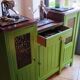 Art Deco Gin Buffet, painted in Farrow and Ball with a William Morris-inspired interior