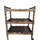 Old wooden serving trolley