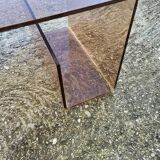 Smoked plexiglass coffee table attributed to michel dumas for roche bobois