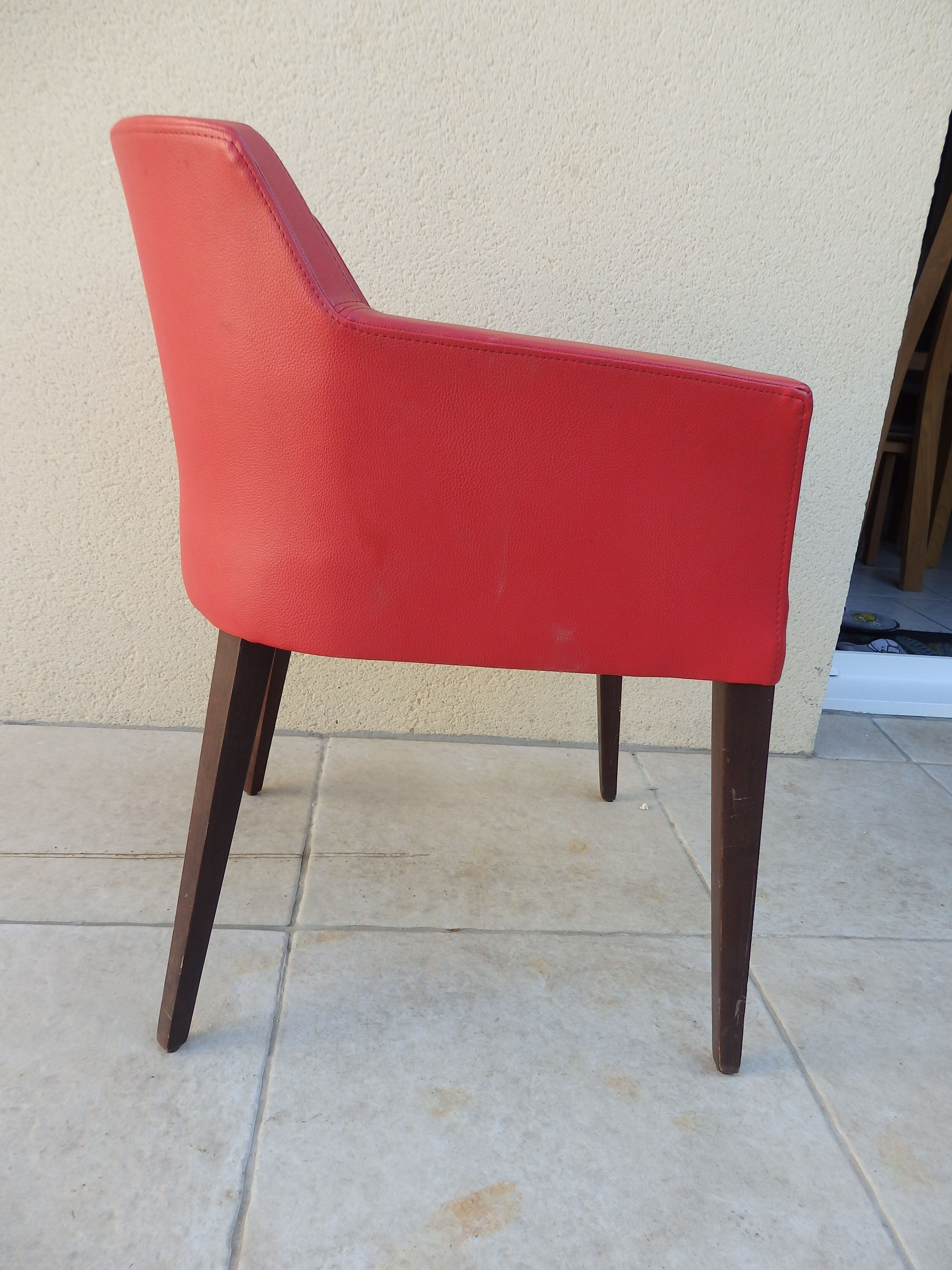 Fauteuil rouge mobitec design vintage