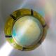 Small round Art Deco vase in painted glass.
