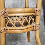 Round Natural Rattan Side Table