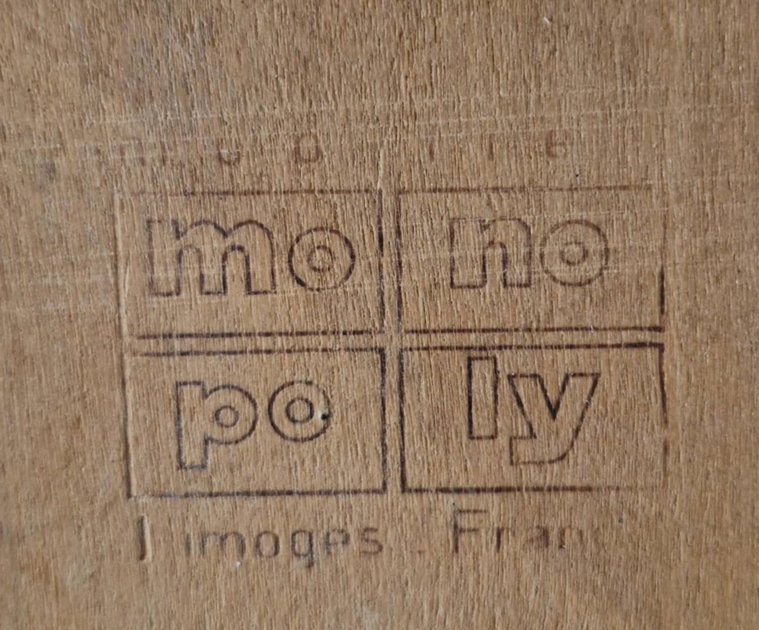 Vintage Monopoly Extendable Table, 1970s