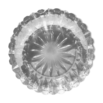 1930s art deco ashtray in chiseled crystal