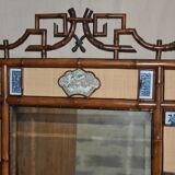 Chinese bamboo and ceramic mirror 120x175cm