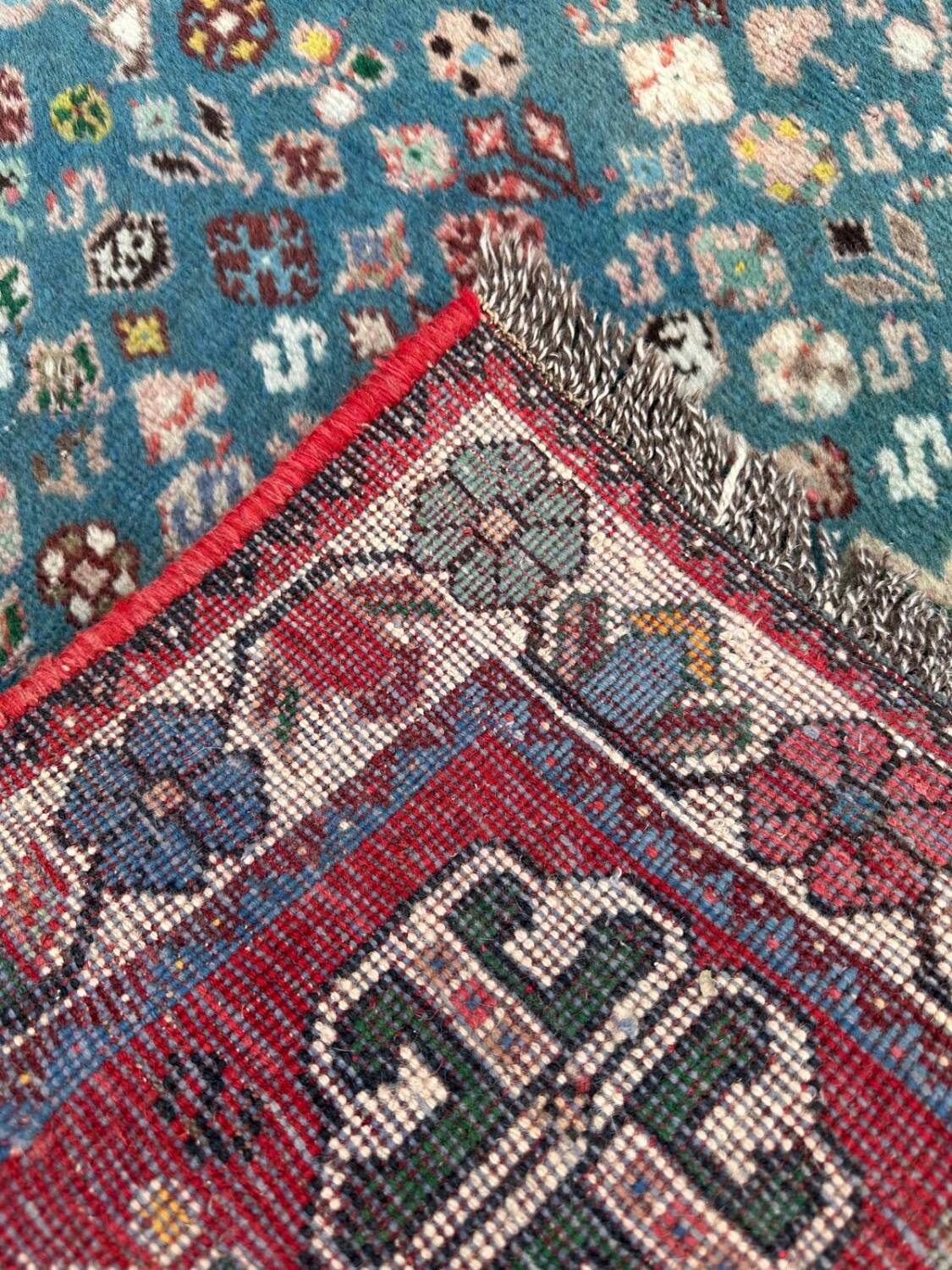Handmade square Persian rug