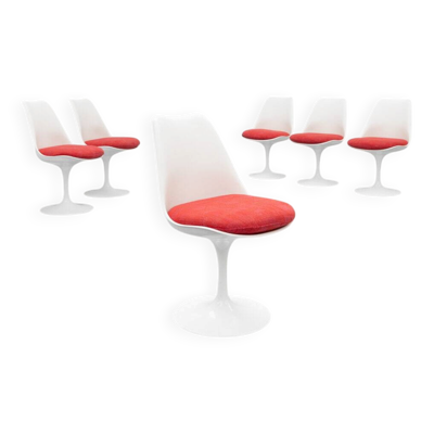 Ensemble de 6 chaises Tulip Eero Saarinen Knoll, 1979