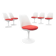 Set of 6 Eero Saarinen Knoll Tulip Chairs, 1979