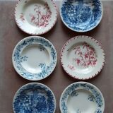 Set of 6 old plates
