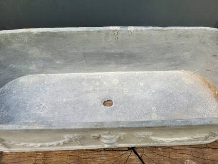 Large cast iron planter grey jardiniere