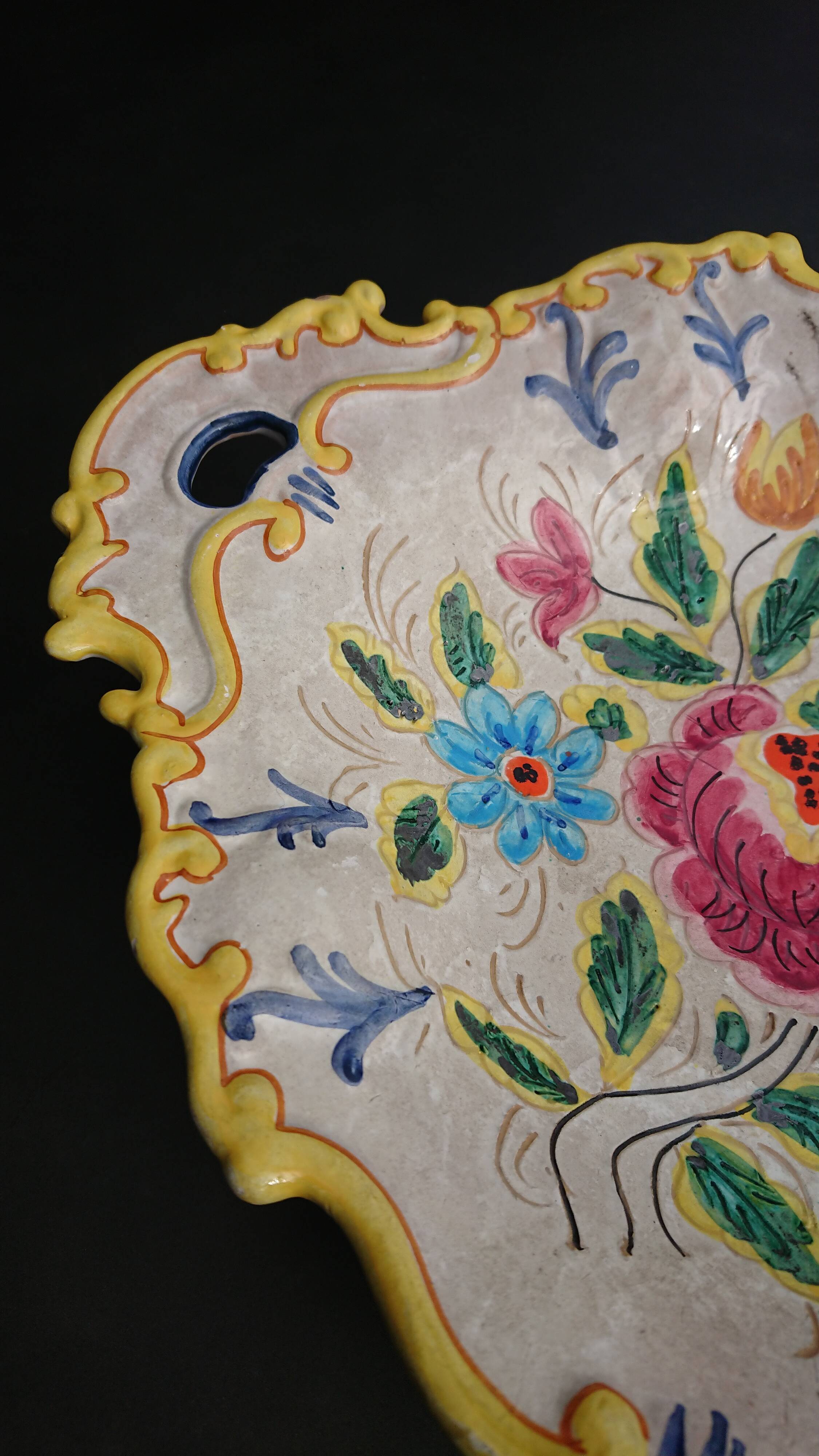 Hand-painted open dish