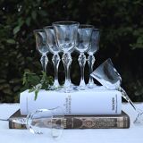 Set 6 vintage French glasses - Cristal d'Arques model Verneuil cira 1985