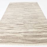 8x10 Striped Pattern Brown & Beige Vintage Kilim Rug, 232x291Cm