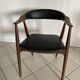 Fauteuil vintage modèle 213 en teck et simili cuir par Th. Harlev pour Farstrup Møbler