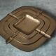 Trio of stackable brass ashtrays