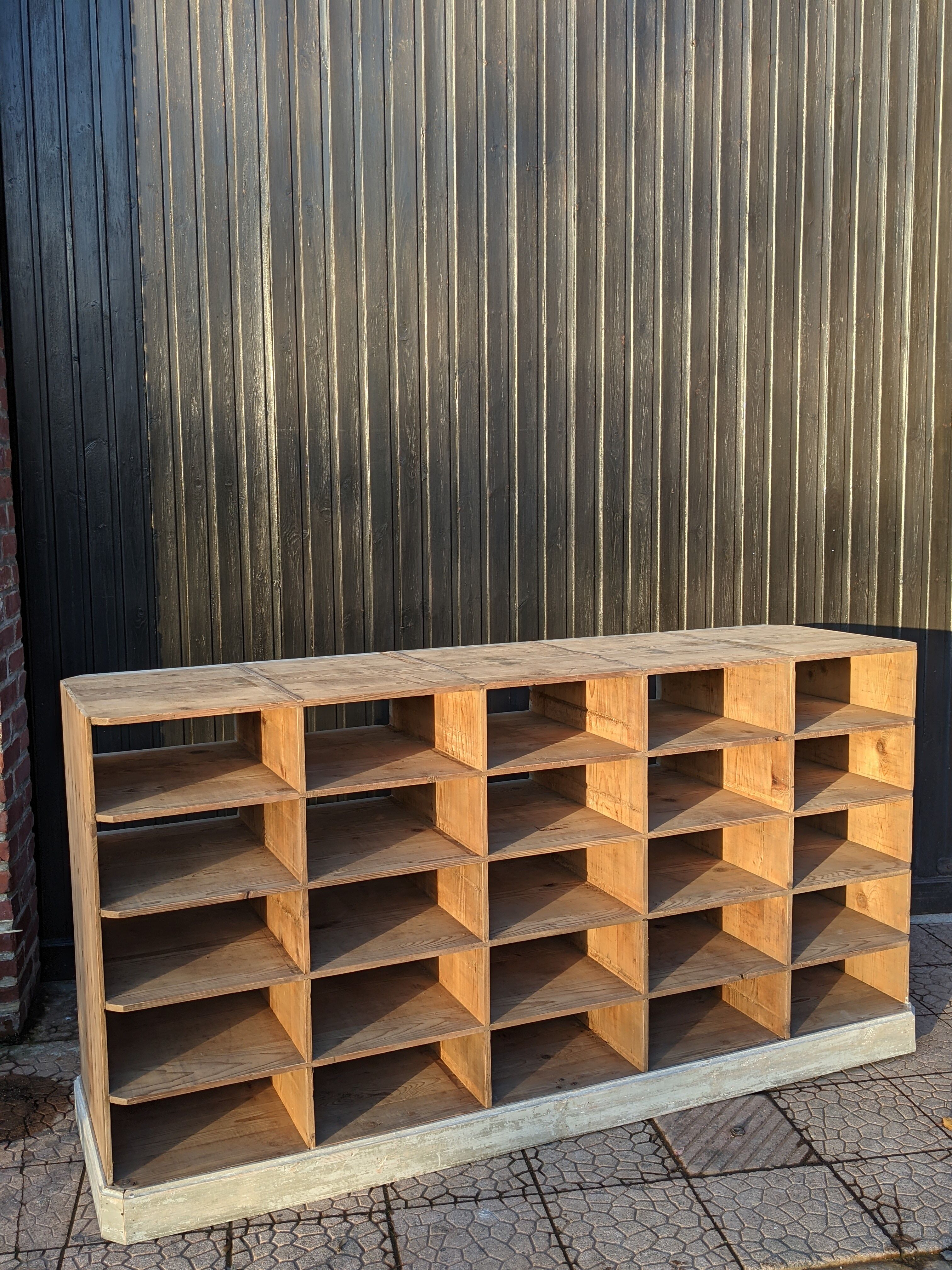 Wooden locker cabinet
