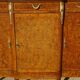 Louis XVI buffet with mirror, marble, and bronze fittings.