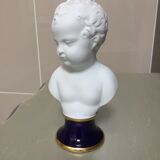 Child bust in limoges porcelain