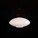 Seventies pleated glass pendant light, space, Danish design