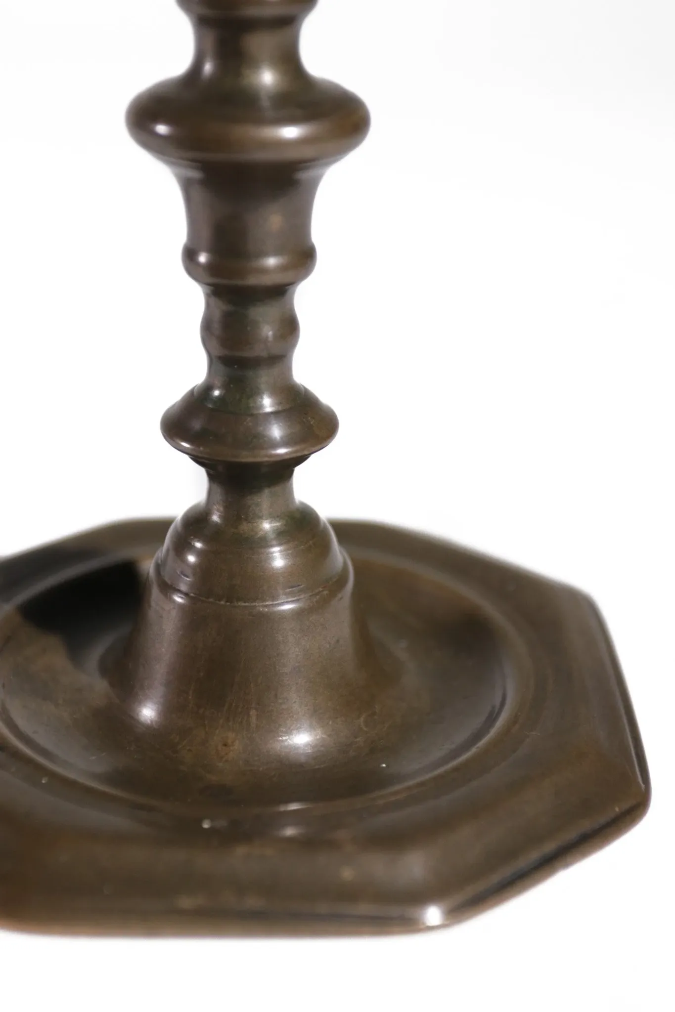 Early 18th-century French bronze candlestick